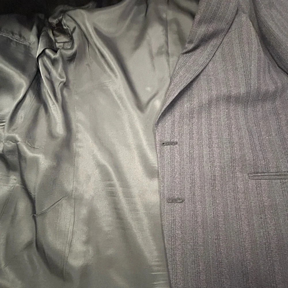 Bellissimo Wool‎ Blue Gray and Pink Sport Coat 44T